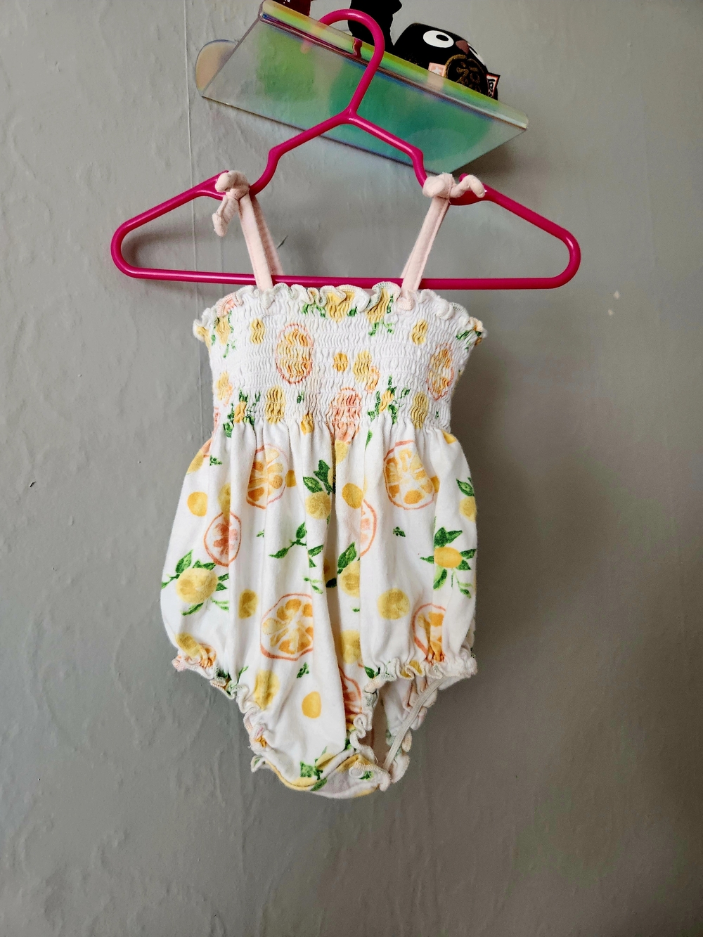 Burts Bees Lemon Print Romper
